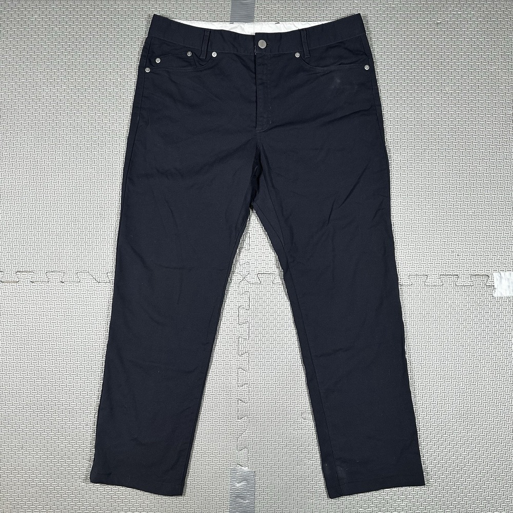 Outlier Slim Dungarees Pants Men's 34x27 Workcloth Stretch 5-Pocket Navy USA